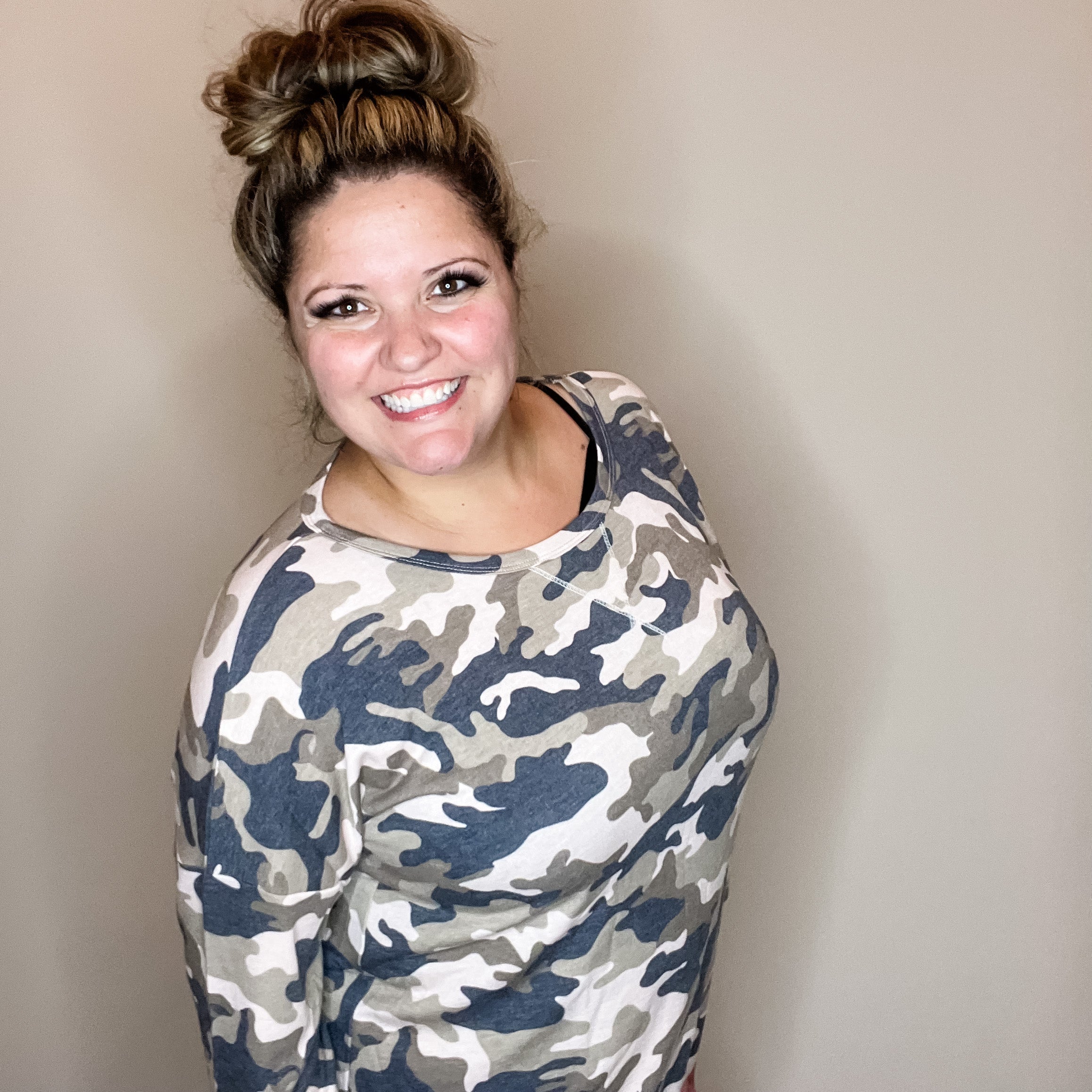 "Sinking Ship" Camo Long Sleeve Weekender Style-Lola Monroe Boutique