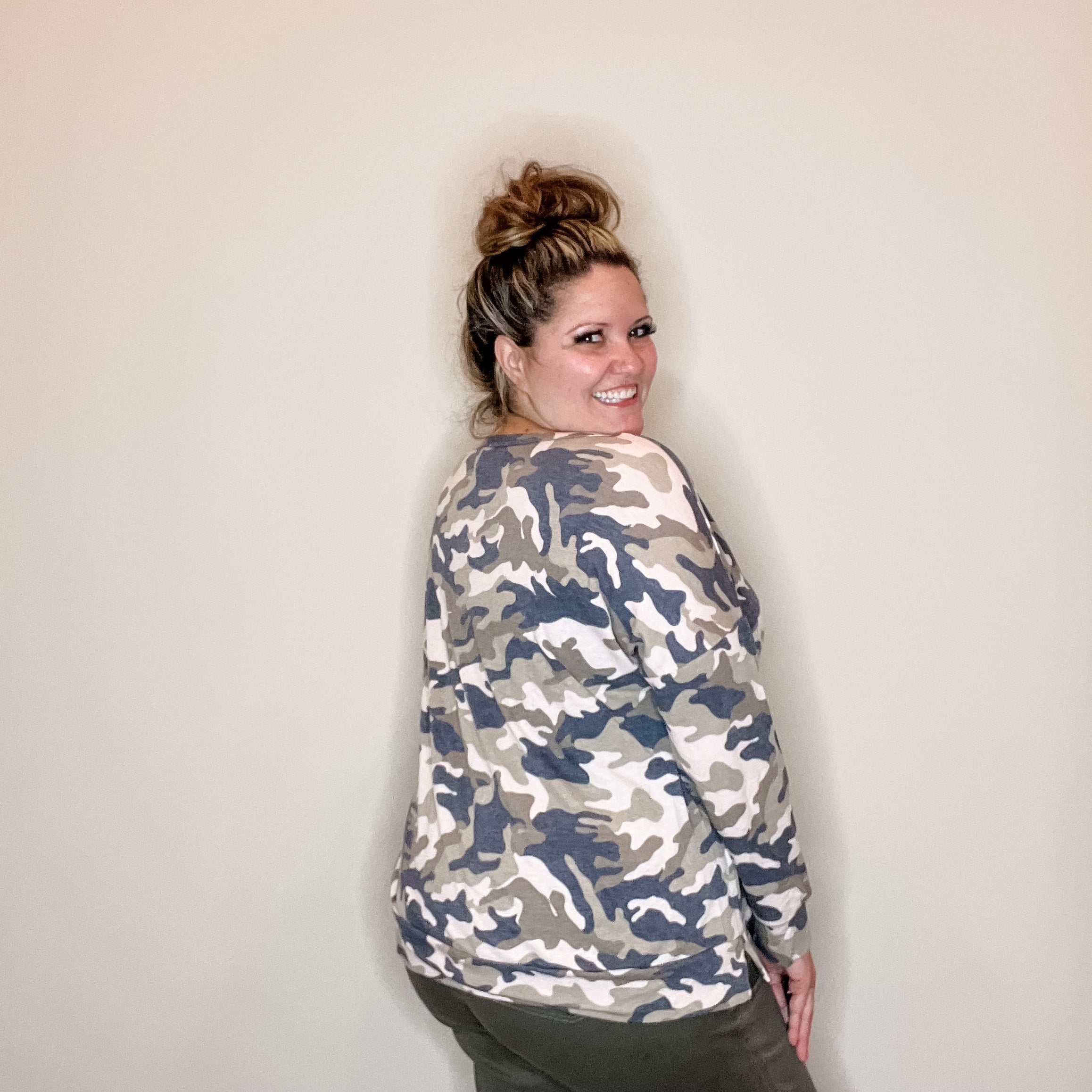 "Sinking Ship" Camo Long Sleeve Weekender Style-Lola Monroe Boutique