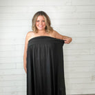 Smocked Waist Maxi Skirt / Tube Dress with Pockets-Lola Monroe Boutique