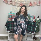 "Smokey Eye" Floral Tunic/Dress with pockets-Lola Monroe Boutique