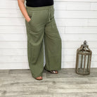 Soft Linen Drawstring Pants with Pockets (Multiple Colors)-Lola Monroe Boutique