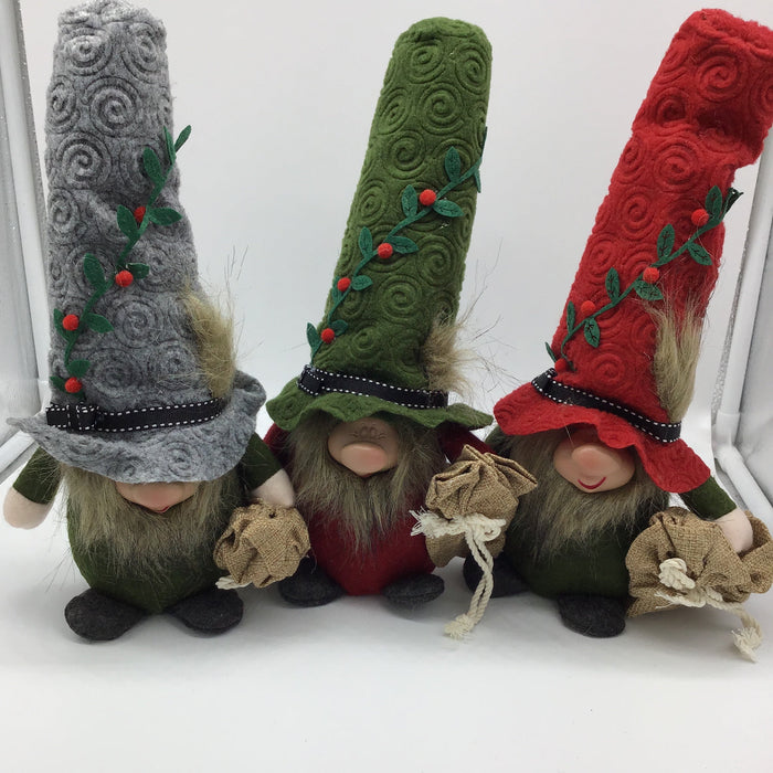 Solid Face Gnomes with Burlap Bag (Multiple Options)-Lola Monroe Boutique