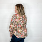 "South" Animal and Floral Lizzy 3/4 Sleeve Split Neck-Lola Monroe Boutique