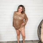 "Sparkle and Shine" Sequinned Sparkle Long Sleeve Tunic / Dress-Lola Monroe Boutique