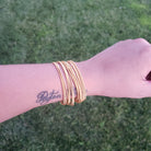 Stainless Steel Spring Bracelets (Multiple Metals)-Lola Monroe Boutique