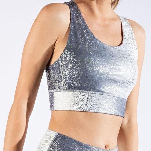 "Star Dust" Lightly Padded Sports Bra-Lola Monroe Boutique