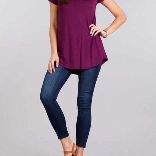 Stella Cap Sleeve Tee-Lola Monroe Boutique