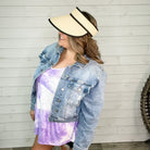 Straw Sun Visor Adjustable (Multiple Colors)-Lola Monroe Boutique