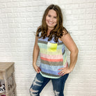 Striped Lightweight Sweater Tank-Lola Monroe Boutique