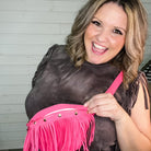 Suede Fanny Pack Bum Bag with Removeable Fringe (Multiple Colors)-Lola Monroe Boutique