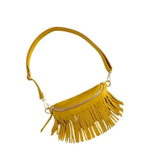 Suede Fanny Pack Bum Bag with Removeable Fringe (Multiple Colors)-Lola Monroe Boutique