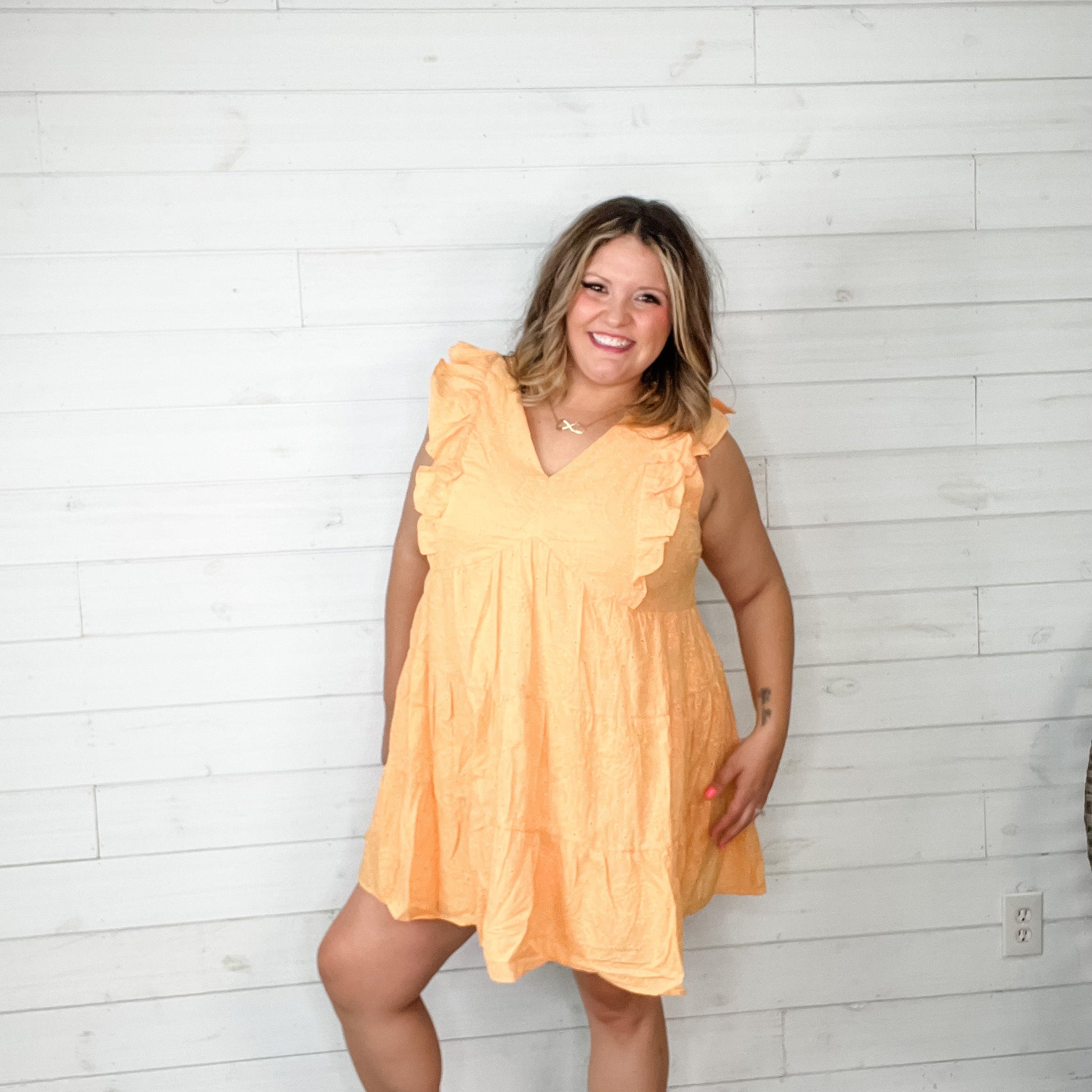 "Sunkist" Sleeveless Eyelet Tunic / Dress