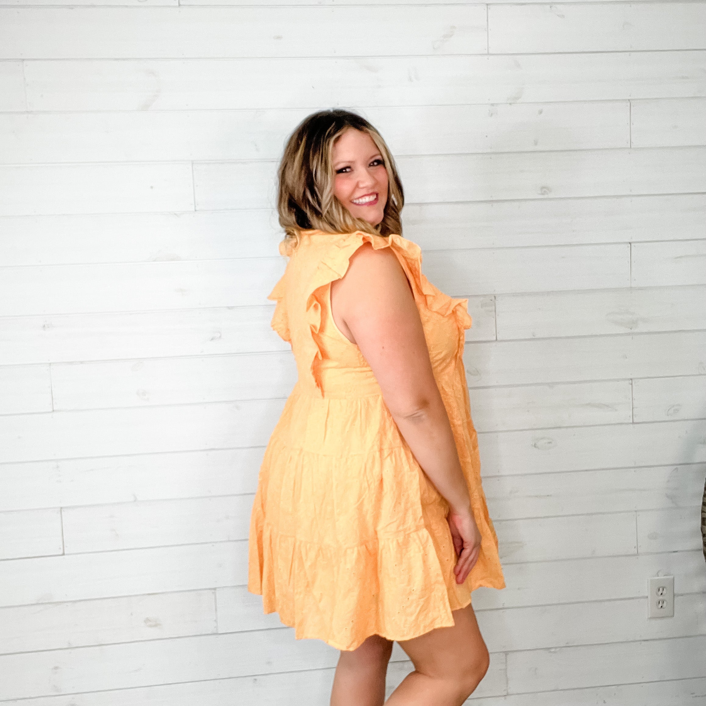 "Sunkist" Sleeveless Eyelet Tunic / Dress-Lola Monroe Boutique