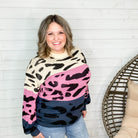 "Sutton" Animal Print Long Sleeve Colorblock-Lola Monroe Boutique