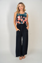 "Sweet Nothings" Sleeveless Floral Jumpsuit-Lola Monroe Boutique