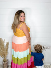 "Sweetness" Smocked Adjustable Strap Maxi Dress-Lola Monroe Boutique