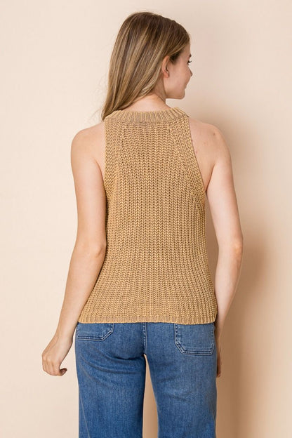 "Timestamp"  Button Front Sweater Vest
