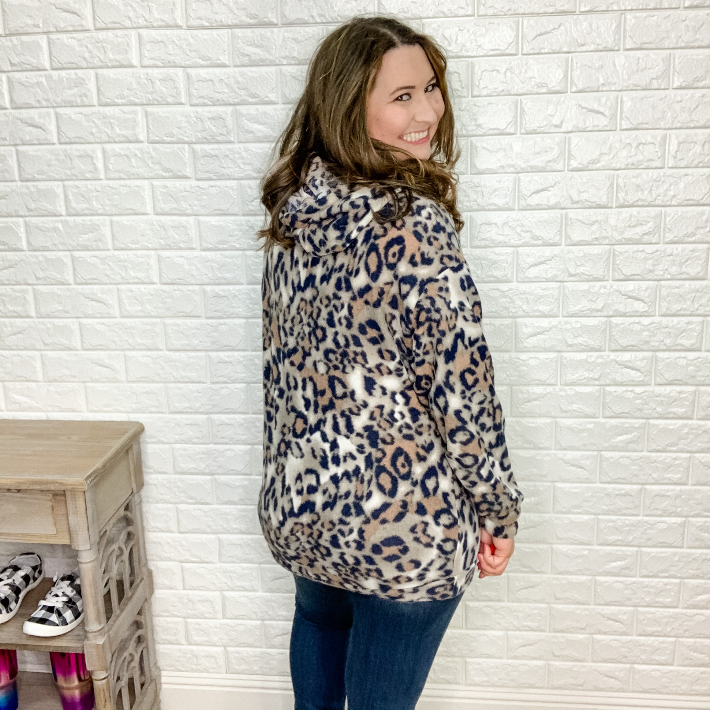 "Tabby" Hacci/Fleece Animal Print Hoodie-Lola Monroe Boutique