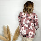 "Taurus" Floral Split Neck 3/4 Sleeve Split Neck-Lola Monroe Boutique