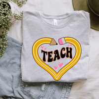 Teach with pencil heart-Lola Monroe Boutique