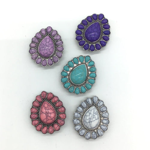 Teardrop Agate Stone Phone Grips (Multiple Colors)