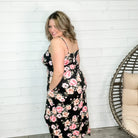 "The Kellie" Floral Adjustable Spaghetti Strap Maxi Dress-Lola Monroe Boutique