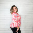 "The Last Time" 3/4 Ruffle Sleeve Split Neck-Lola Monroe Boutique