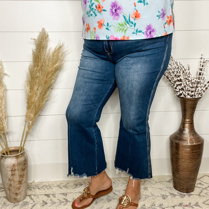 "The Stella" Cropped Kick Flare by Mica Denim