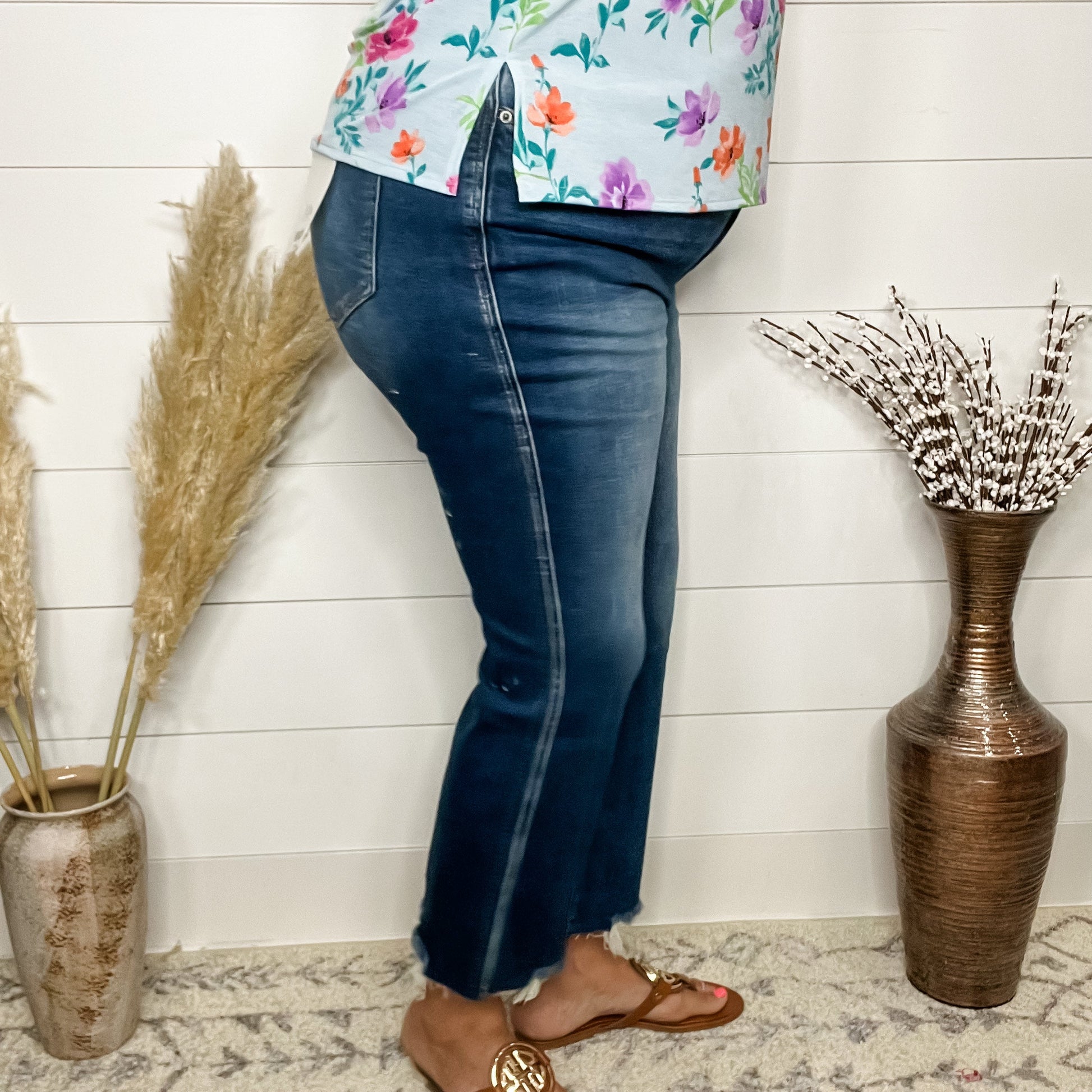 "The Stella" Cropped Kick Flare by Mica Denim