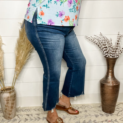 "The Stella" Cropped Kick Flare by Mica Denim