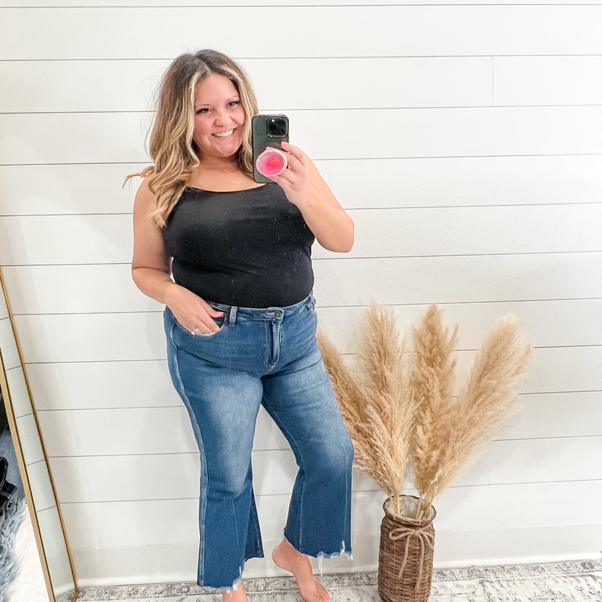 "The Stella" Cropped Kick Flare by Mica Denim