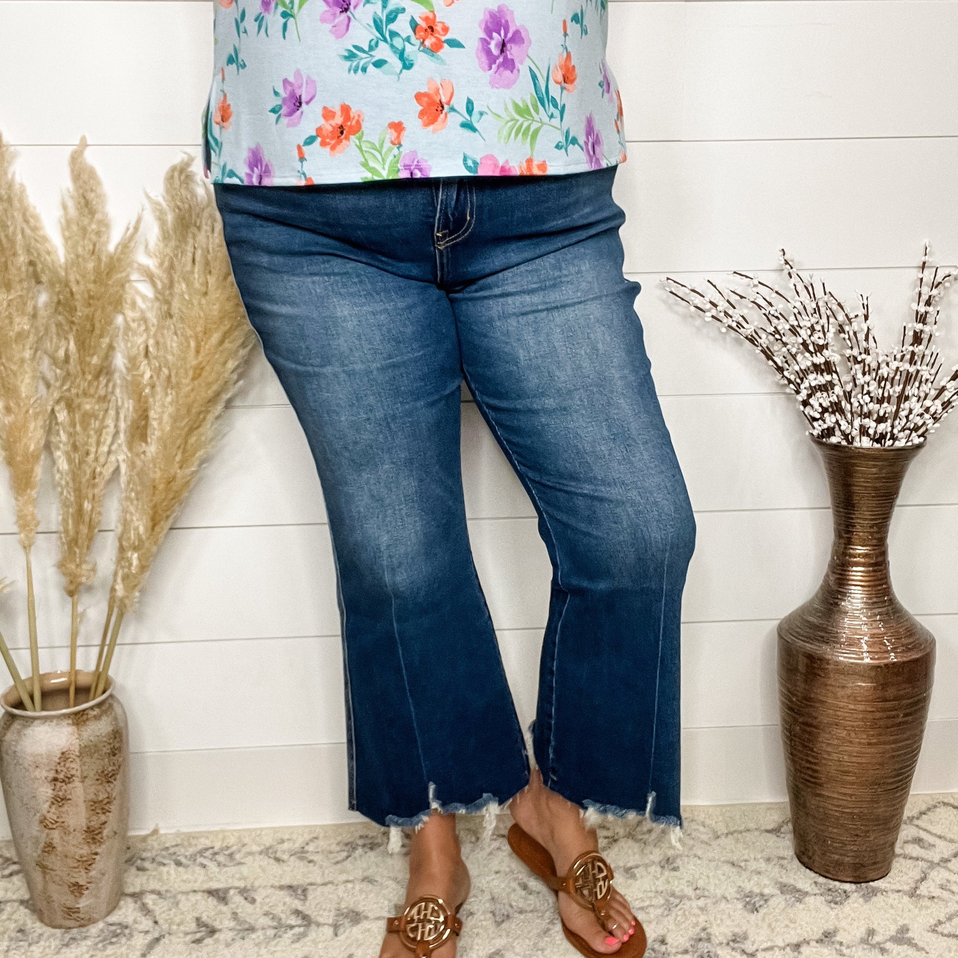 "The Stella" Cropped Kick Flare by Mica Denim