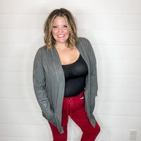 "This Time Around" Cardigan (Charcoal)-Lola Monroe Boutique
