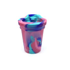 Tie Dye Sili Pint Cups with Lids (2 Sizes)-Lola Monroe Boutique