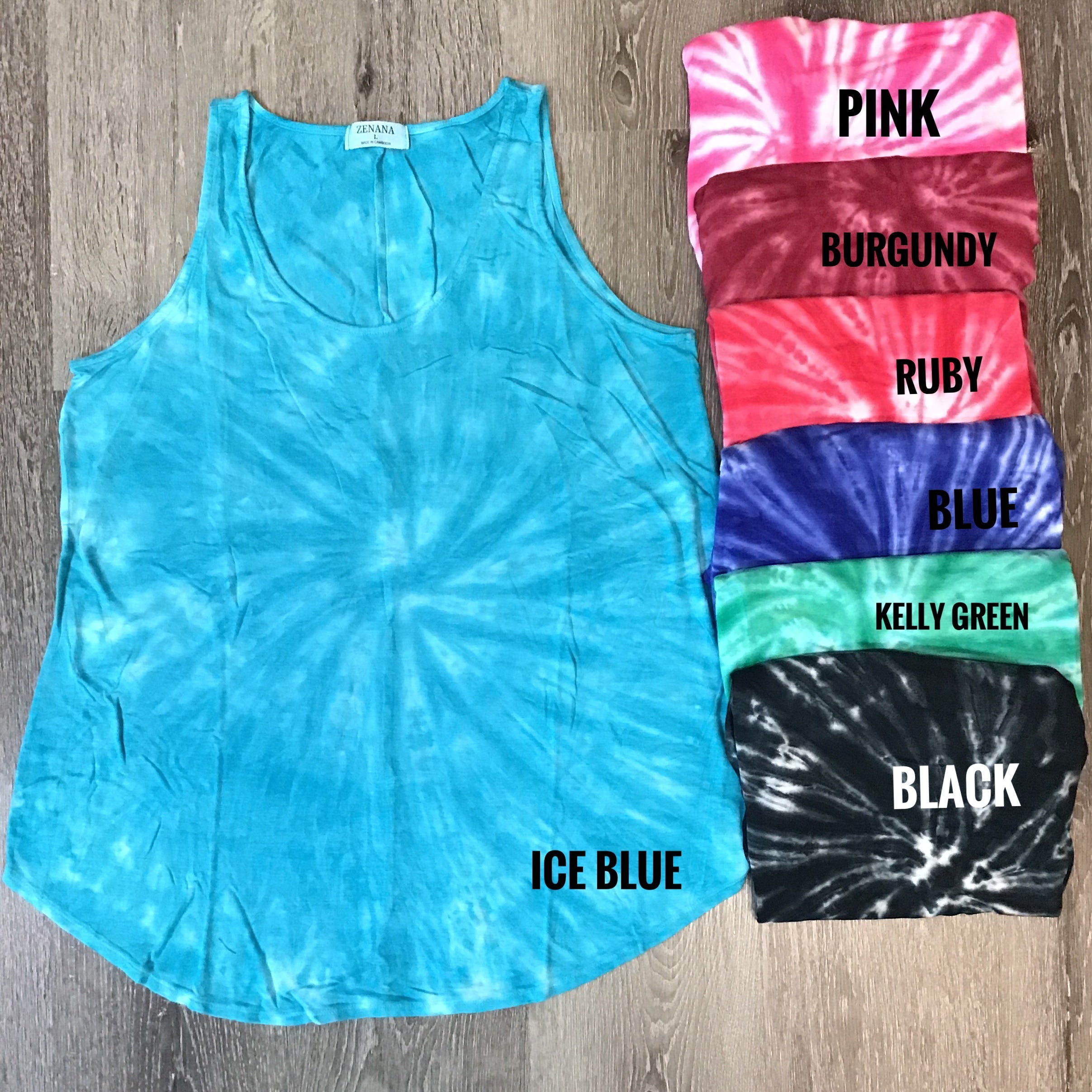 Tie Dye Tank (Multiple Colors)-Lola Monroe Boutique