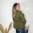 "Timeline" 3/4 Sleeve Split Neck (Olive)-Lola Monroe Boutique