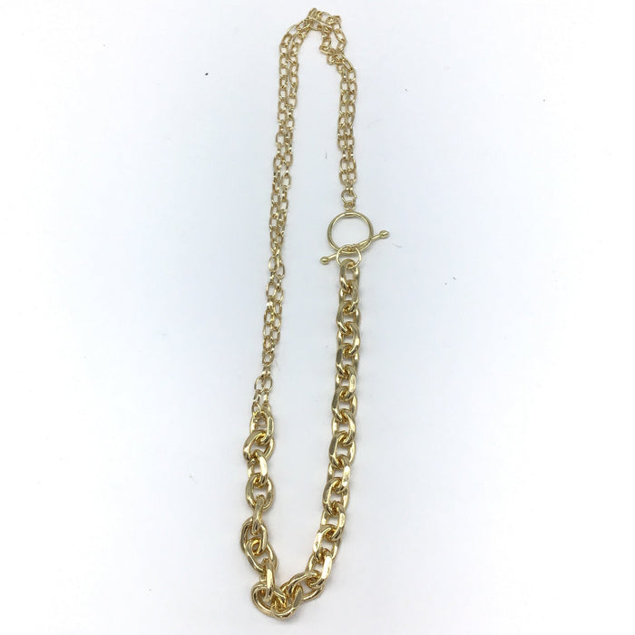 Toggle Clasp Chain Necklace-Lola Monroe Boutique