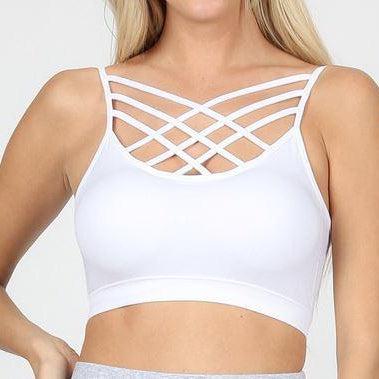 Triple Criss Cross Bralette (Multiple Colors)-Lola Monroe Boutique