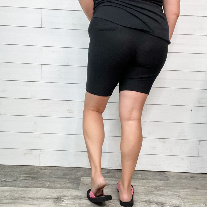 Trouser Shorts with Button Detail-Lola Monroe Boutique