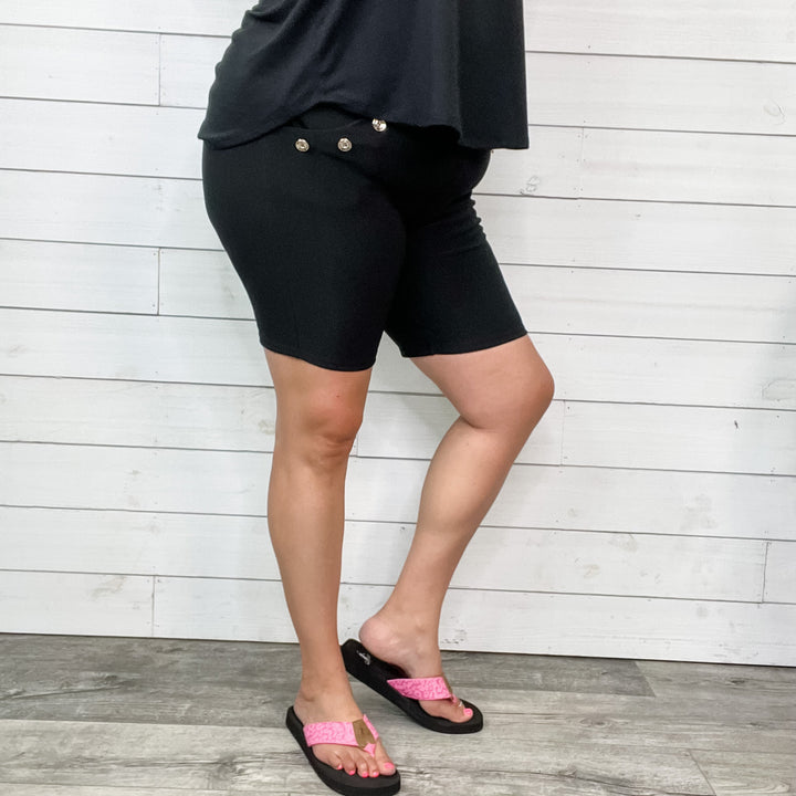 Trouser Shorts with Button Detail