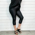 Trouser that Feel Like Jeggings Capris (Black)-Lola Monroe Boutique