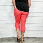 Trouser that Feel Like Jeggings Capris (Coral)-Lola Monroe Boutique