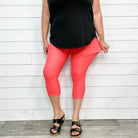 Trouser that Feel Like Jeggings Capris (Coral)-Lola Monroe Boutique