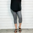 Trouser that Feel Like Jeggings Capris (Grey)-Lola Monroe Boutique