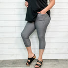 Trouser that Feel Like Jeggings Capris (Grey)-Lola Monroe Boutique