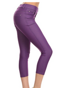 Trouser that Feel Like Jeggings Capris (Purple)-Lola Monroe Boutique