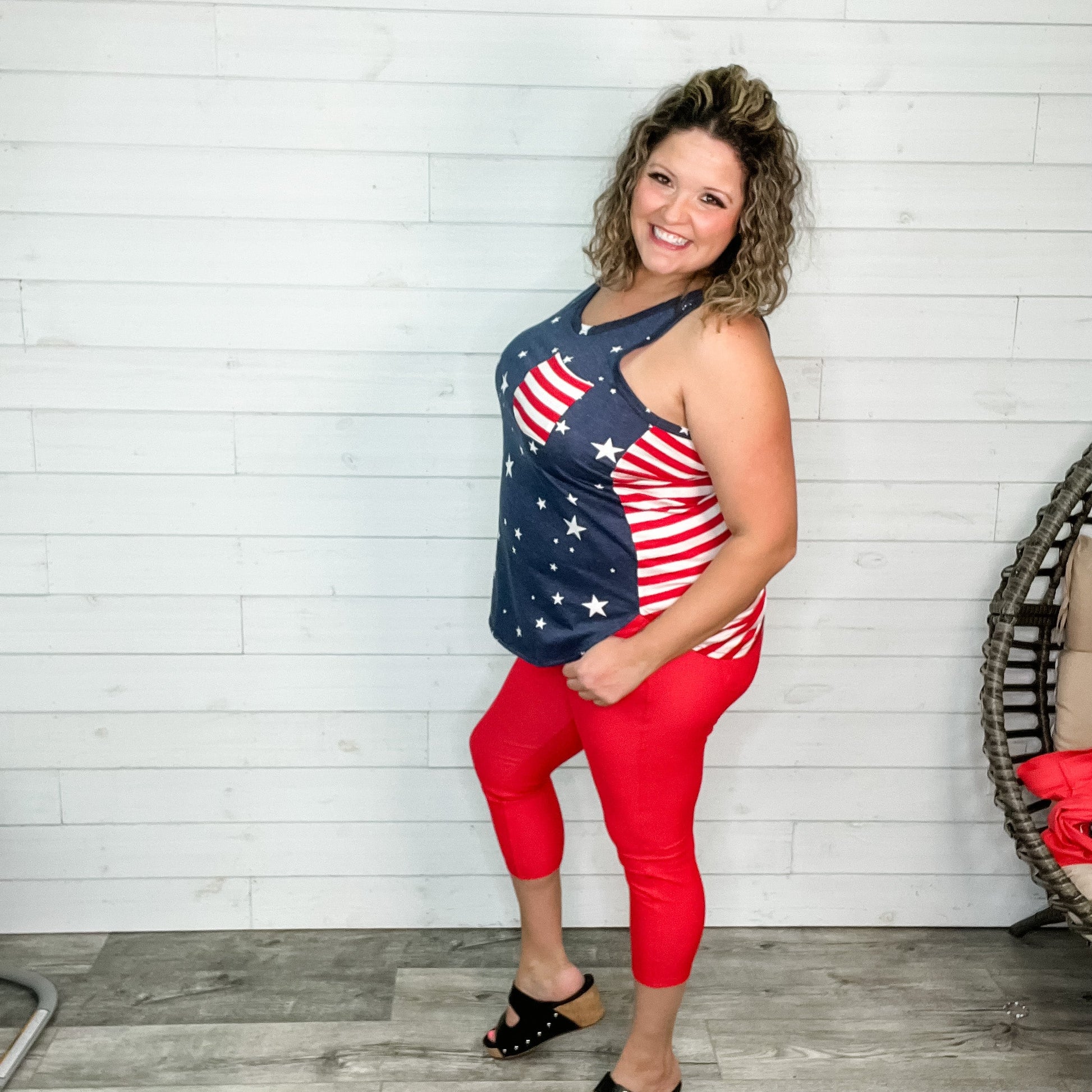 Trouser that Feel Like Jeggings Capris (Red)
