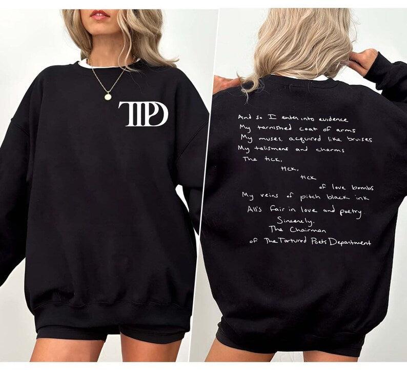 TTPD handwritten lyrics-Lola Monroe Boutique