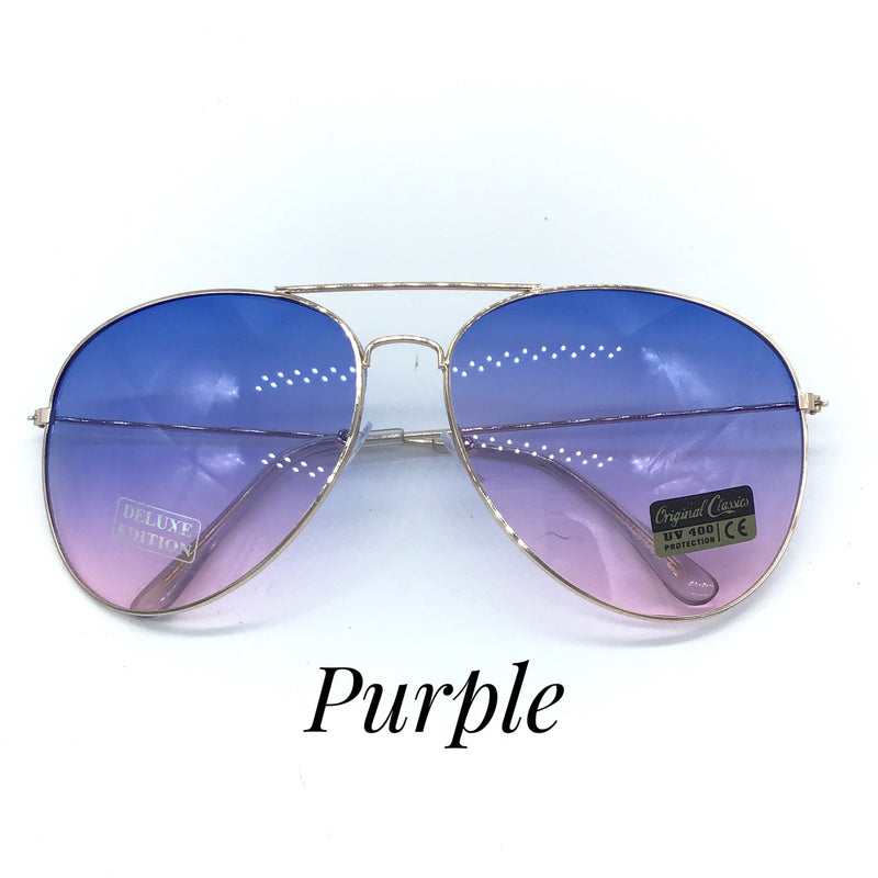 Two Tone Aviator Sunglasses