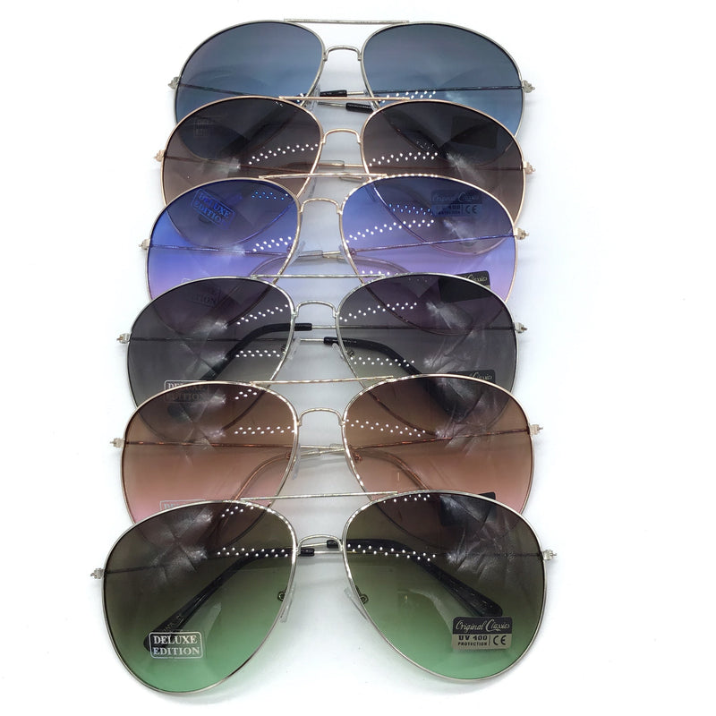 Two Tone Aviator Sunglasses